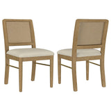 Arini Rattan Cane Dining Side Chair Sand Wash (Set of 2) | Beige Cream - Sand Wash | 108932SWD