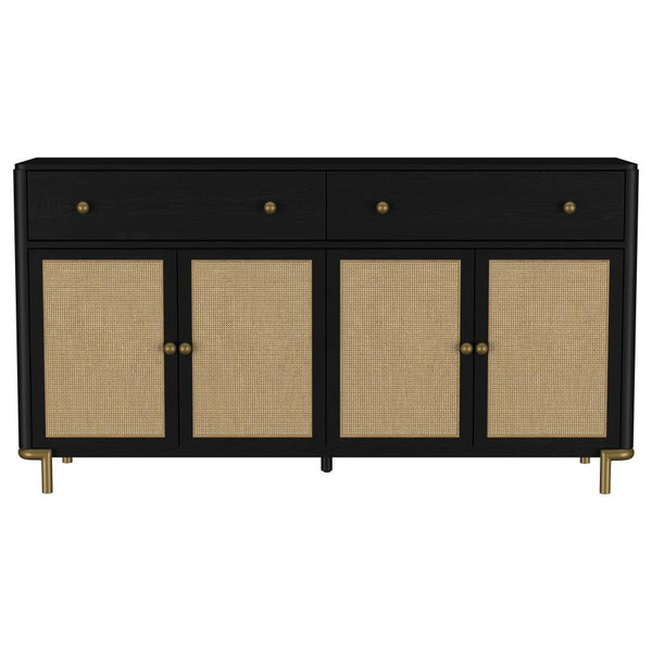 Arini 2-drawer Cane Door Dining Sideboard Server Black