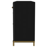 Arini 2-drawer Cane Door Dining Sideboard Server Black | 108935BLK