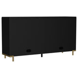 Arini 2-drawer Cane Door Dining Sideboard Server Black | 108935BLK