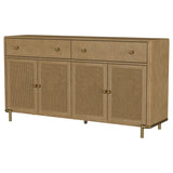 Arini 2-drawer Cane Door Dining Sideboard Server Sand Wash | Brown Sand Wash | 108935SWD