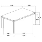 Bruner 72-inch Rectangular Wood Dining Table Natural Brown