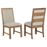 Bruner Upholstered Side Chair Natural Brown (Set of 2) | Brown | Natural Brown | 109102