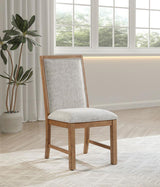 Bruner Upholstered Side Chair Natural Brown (Set of 2) | Brown | Natural Brown | 109102