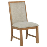 Bruner Upholstered Side Chair Natural Brown (Set of 2) | Brown | Natural Brown | 109102