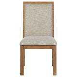 Bruner Upholstered Side Chair Natural Brown (Set of 2) | Brown | Natural Brown | 109102