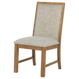 Bruner Upholstered Side Chair Natural Brown (Set of 2) | Brown | Natural Brown | 109102