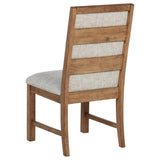 Bruner Upholstered Side Chair Natural Brown (Set of 2) | Brown | Natural Brown | 109102