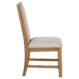 Bruner Upholstered Side Chair Natural Brown (Set of 2) | Brown | Natural Brown | 109102