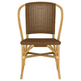 Lexley Woven Rattan Dining Side Chair Brown (Set of 2) | Brown | 109122