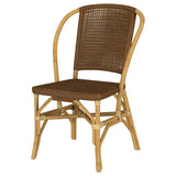 Lexley Woven Rattan Dining Side Chair Brown (Set of 2) | Brown | 109122
