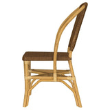 Lexley Woven Rattan Dining Side Chair Brown (Set of 2) | Brown | 109122