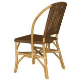 Lexley Woven Rattan Dining Side Chair Brown (Set of 2) | Brown | 109122