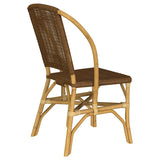 Lexley Woven Rattan Dining Side Chair Brown (Set of 2) | Brown | 109122