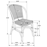 Lexley Woven Rattan Dining Side Chair Brown (Set of 2) | Brown | 109122