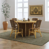 Lexley Woven Rattan Dining Side Chair Brown (Set of 2) | Brown | 109122