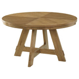 Danvers Round 54-inch Wood Dining Table Brown Oak | Brown | Brown Oak | 109150