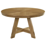 Danvers Round 54-inch Wood Dining Table Brown Oak | Brown | Brown Oak | 109150