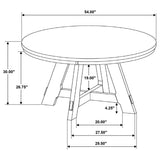 Danvers Round 54-inch Wood Dining Table Brown Oak | Brown | Brown Oak | 109150