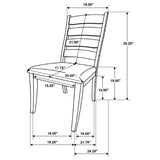 Danvers Wood Dining Side Chair Brown Oak (Set of 2) | Brown | Latte / Brown Oak | 109152