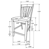 Canfield Counter Height Dining Side Chair Brown (Set of 2) | Brown | 109179