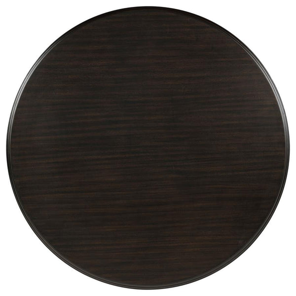 Twyla 7-piece Round Wood Dining Room Table Set Dark Cocoa