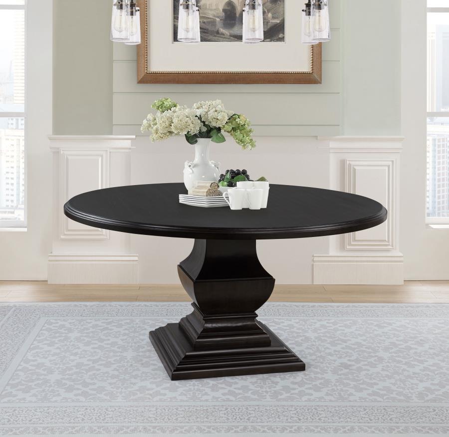 Twyla 60-inch Round Wood Dining Room Table Dark Cocoa | Brown | Dark Cocoa | 109230