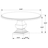 Twyla 60-inch Round Wood Dining Room Table Dark Cocoa | Brown | Dark Cocoa | 109230