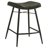 Bayu Leather Upholstered Counter Stool Espresso (Set of 2) | King | Brown | Antique Espresso | 109258