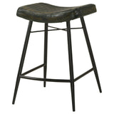 Bayu Leather Upholstered Counter Stool Espresso (Set of 2) | King | Brown | Antique Espresso | 109258