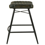 Bayu Leather Upholstered Counter Stool Espresso (Set of 2) | King | Brown | Antique Espresso | 109258