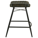 Bayu Leather Upholstered Counter Stool Espresso (Set of 2) | King | Brown | Antique Espresso | 109258
