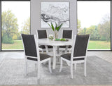 Judd 5-piece 54-inch Round Wood Dining Table Set Pearl White | 109330-S5