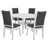 Judd 5-piece 54-inch Round Wood Dining Table Set Pearl White | 109330-S5