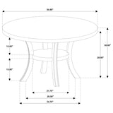 Judd 5-piece 54-inch Round Wood Dining Table Set Pearl White | 109330-S5