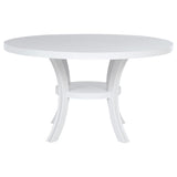 Judd 7-piece 54-inch Round Wood Dining Table Set Pearl White | 7-piece | 109330-S7