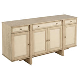 Kailani 10-piece Wood Dining Set with Sideboard Beige Oak | Full | Beige | Beige Oak | 109381-S10