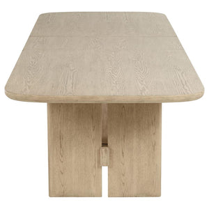 Kailani 9-piece Rectangular Wood Dining Table Set Beige Oak