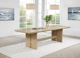 Kailani 110-inch Rectangular Wood Dining Table Beige Oak | Beige | Beige Oak | 109381
