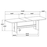 Kailani 110-inch Rectangular Wood Dining Table Beige Oak | Beige | Beige Oak | 109381