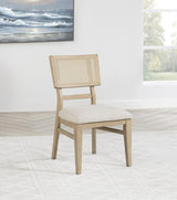 Kailani Rattan Cane Dining Side Chair Beige Oak (Set of 2) | Full | Beige | Beige Oak | 109382