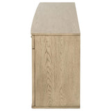 Kailani 4-door Cane Sideboard Buffet Cabinet Beige Oak | Full | Beige | Beige Oak | 109385