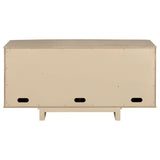 Kailani 4-door Cane Sideboard Buffet Cabinet Beige Oak | Full | Beige | Beige Oak | 109385
