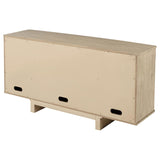 Kailani 4-door Cane Sideboard Buffet Cabinet Beige Oak | Full | Beige | Beige Oak | 109385