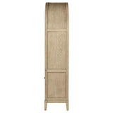 Kailani 4-Door Cane Dining Vitrine Display Cabinet Beige Oak | Beige | Beige Oak | 109386