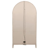 Kailani 4-Door Cane Dining Vitrine Display Cabinet Beige Oak | Beige | Beige Oak | 109386