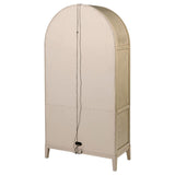 Kailani 4-Door Cane Dining Vitrine Display Cabinet Beige Oak | Beige | Beige Oak | 109386
