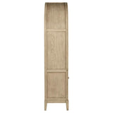 Kailani 4-Door Cane Dining Vitrine Display Cabinet Beige Oak | Beige | Beige Oak | 109386