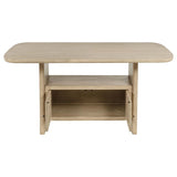 Kailani Cane Counter Height Storage Dining Table Beige Oak | Beige | Beige Oak | 109388