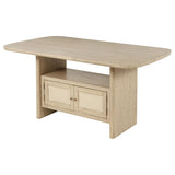 Kailani Cane Counter Height Storage Dining Table Beige Oak | Beige | Beige Oak | 109388